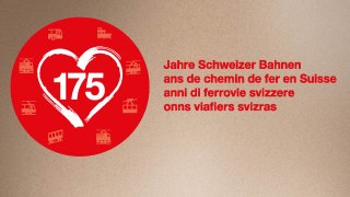 175 Jahre Schweizer Bahnen – wir sagen Danke!